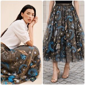 Anthro Geisha Designs Icon Tulle Maxi Skirt